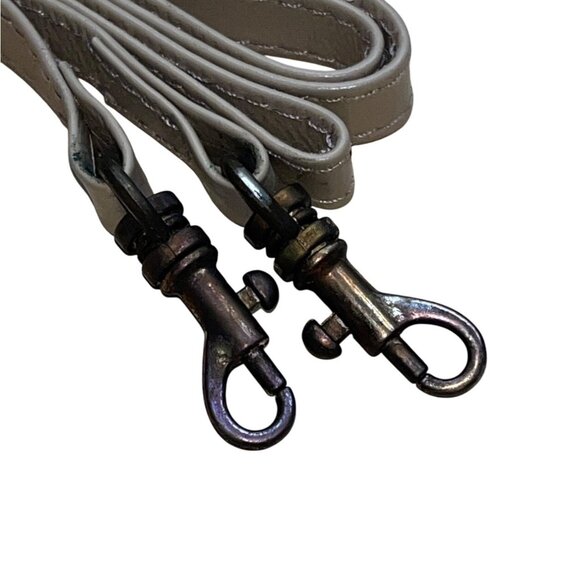 Vintage 80s J. Renee Beige Snake-Embossed Gold Accent Crossbody Clutch Bag Sz M - Picture 12 of 14